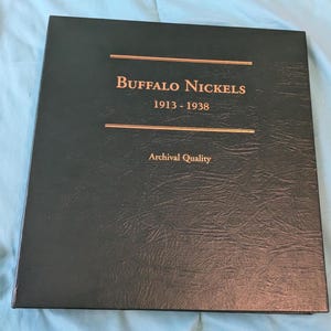 Littleton archival quality buffalo nickel book with 15 included buffalo nickels
