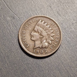 1905 indian head cent very fine to extra fine better condition penny
