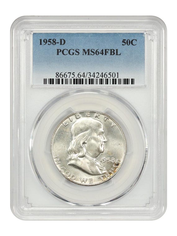 1958 D 50C MS 64 NGC認証 半ドルコイン 1958 D 50C MS 64 NGC認証 半ドルコイン 1958 50C MS | Coin