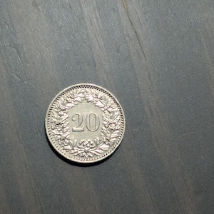 1913B Schweiz 20 Rappen Antike Münze