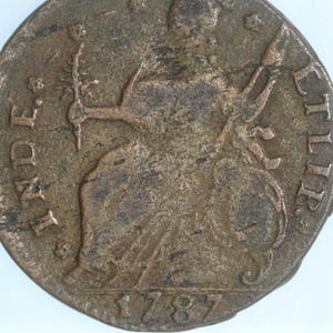 1787 koloniale koperen cent verbonden historische penny gratis verzending, cent munt uit het koloniale tijdperk