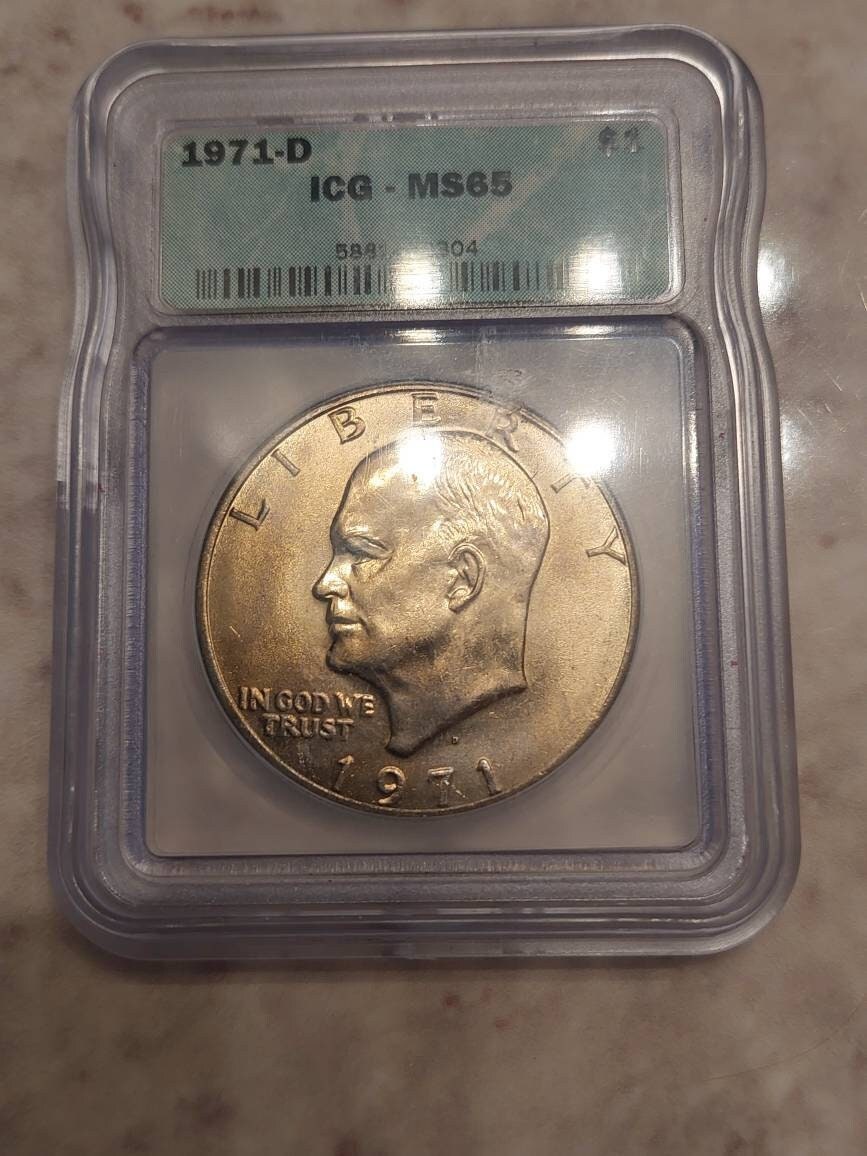 1971 S 40% Silver Eisenhower Dollar Gem Uncirculated US Mint 