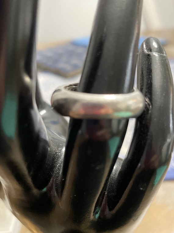 Scrolling pattern ring sterling silver vintage je… - image 3