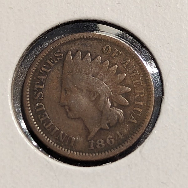 1864 Indian Head Penny Etsy