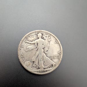 1917p walking liberty half dollar old silver half dollar investment coin higher grade