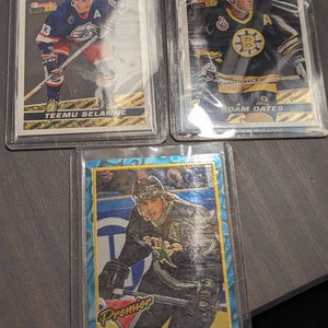 Anfang der 1990er Jahre Hockeykartenset, Hall of Fame NHL Sportkartenset teemu selanne, mike modano, adam oates