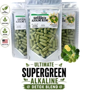 Daily Supergreen Capsules: Superfood Blend by Peak Herbs