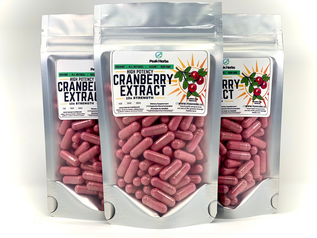Organic Cranberry Extract Capsules Womens Health Support 5000mg 10x All
