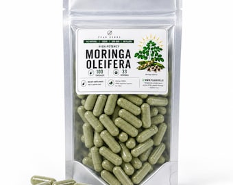 Pure Moringa Oleifera Capsules by Peak Herbs