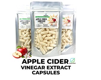 Apple Cider Vinegar Extract Capsules: High Potency Health and Wellness Supplement by Peak Herbs