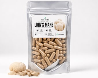 Lion's Mane Mushroom Extract Capsules: Dual Extracted by Peak Herbs