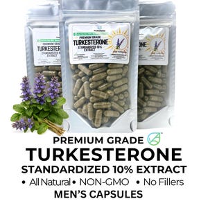 Cápsulas de Turkesterona / Extracto de Ajuga Turkestanica 500 mg / 100 cápsulas veganas de un solo ingrediente