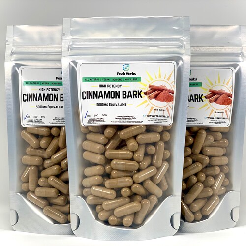Cinnamon Bark Capsules 5000mg Equivalent 101 Extract Peak Etsy
