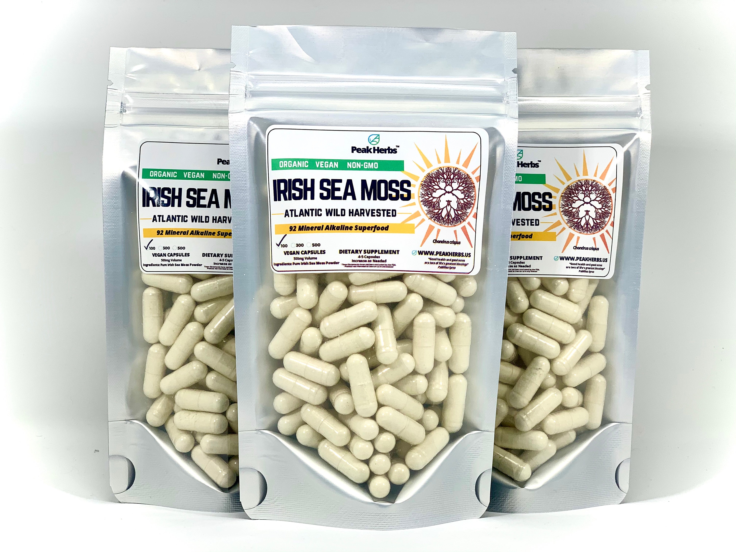Pure Irish Sea Moss Capsules 500mg Vegetarian Superfood Etsy