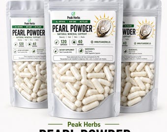 Pure Freshwater Pearl Powder Capsules by Peak Herbs