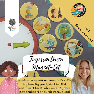 Wochenplaner für Kinder, Tagesablauf, Kindermagnete, Wochentage lernen, Geschenk ab 3 , Schulanfang, Haushalt, Schultüte, Lernspielzeug