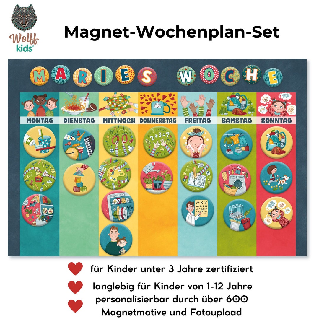 Wochenplan Kinder Magnet
