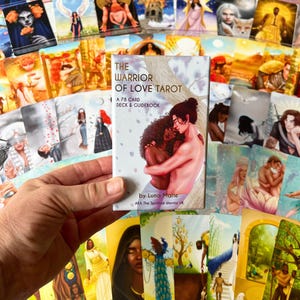 Baralho de Tarô com 78 cartas, Tarô do Guerreiro do Amor, Baralho de Tarô de Adivinhação focado em amor e relacionamentos, Orientação Amorosa, Presente para ela.