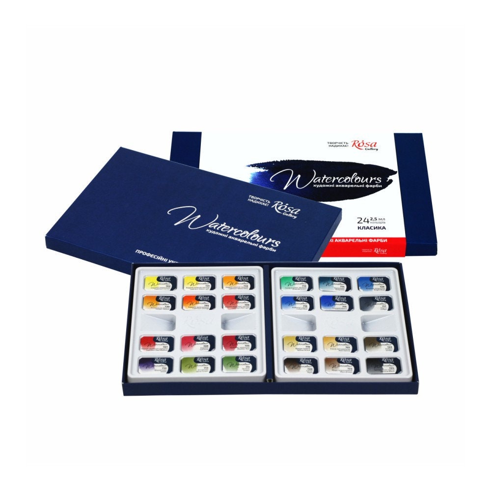 Watercolor Paint Set of 24 and 12 colors extra fine, watercolor paints for  artist