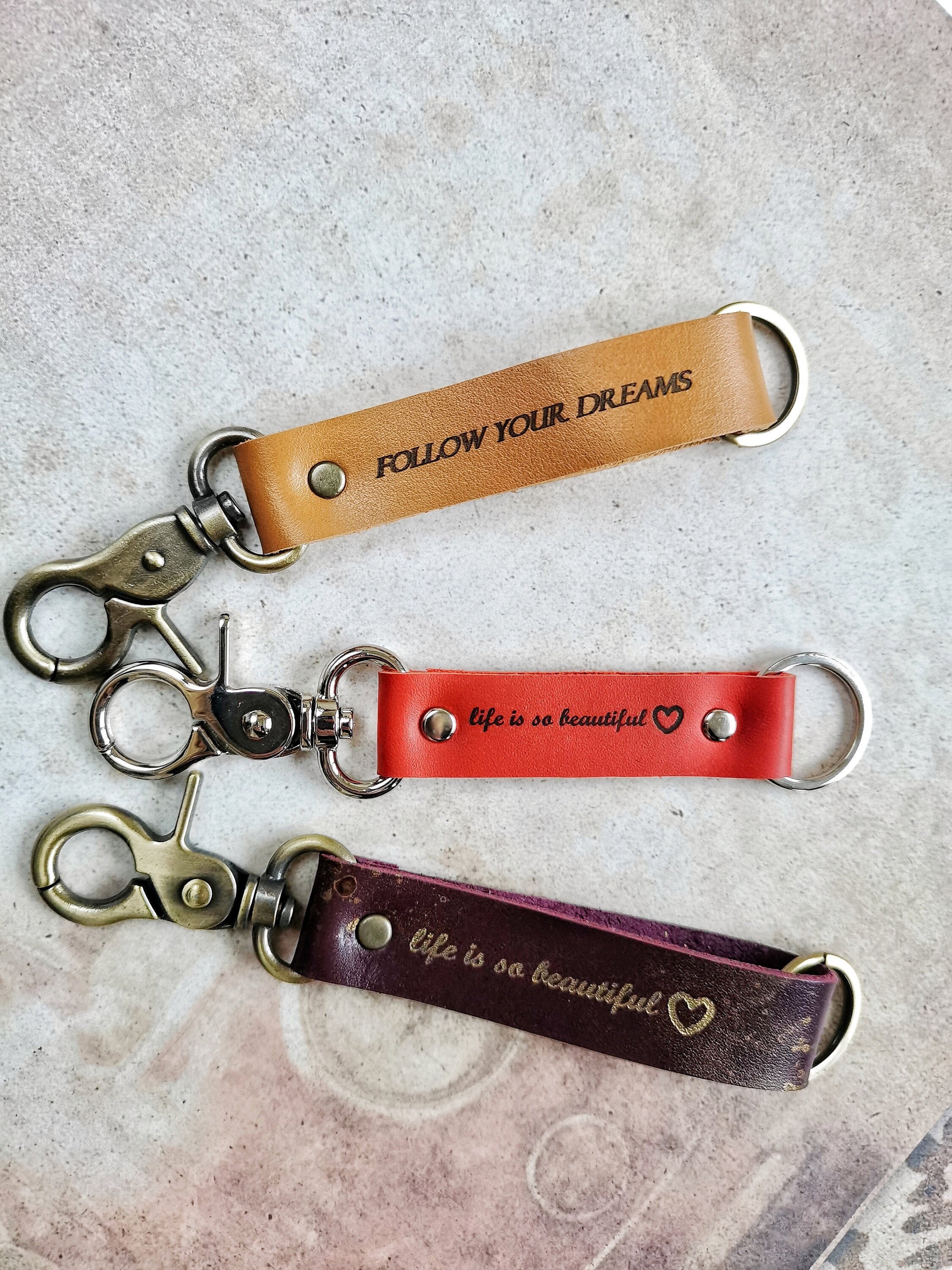 Spotify Keychain Couple Keychains Leather Engraved Key Etsy