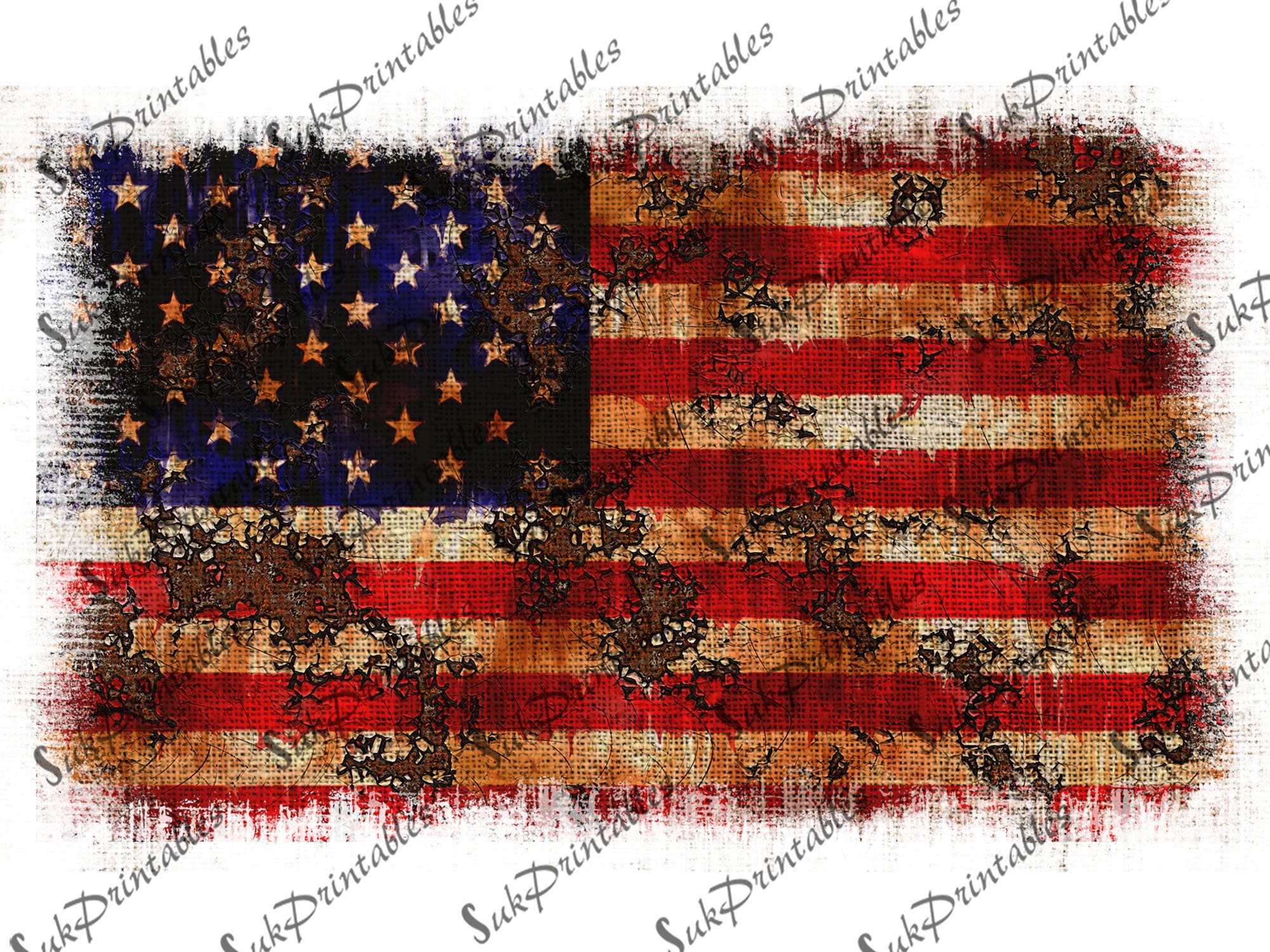 Distressed American Flag Png USA Flag Png Sublimation Designs | Etsy