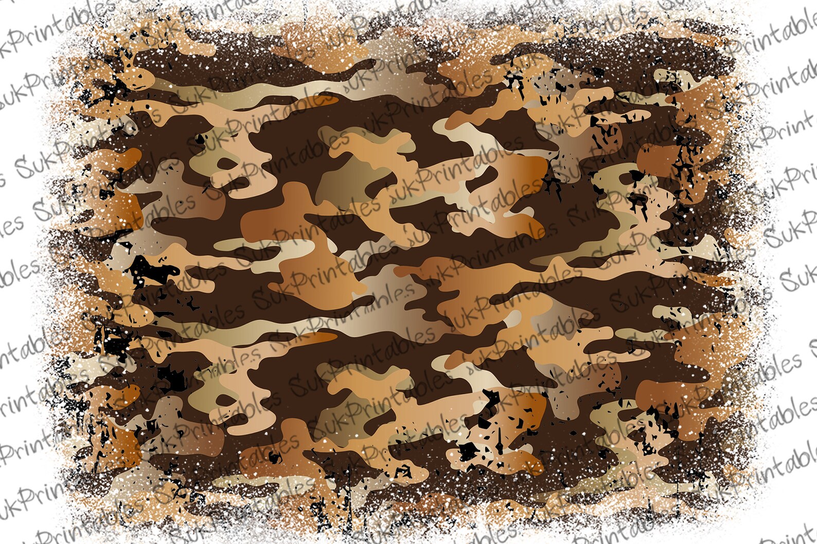 Camouflage Background PNG Camo Frame png Distressed Grunge Etsy