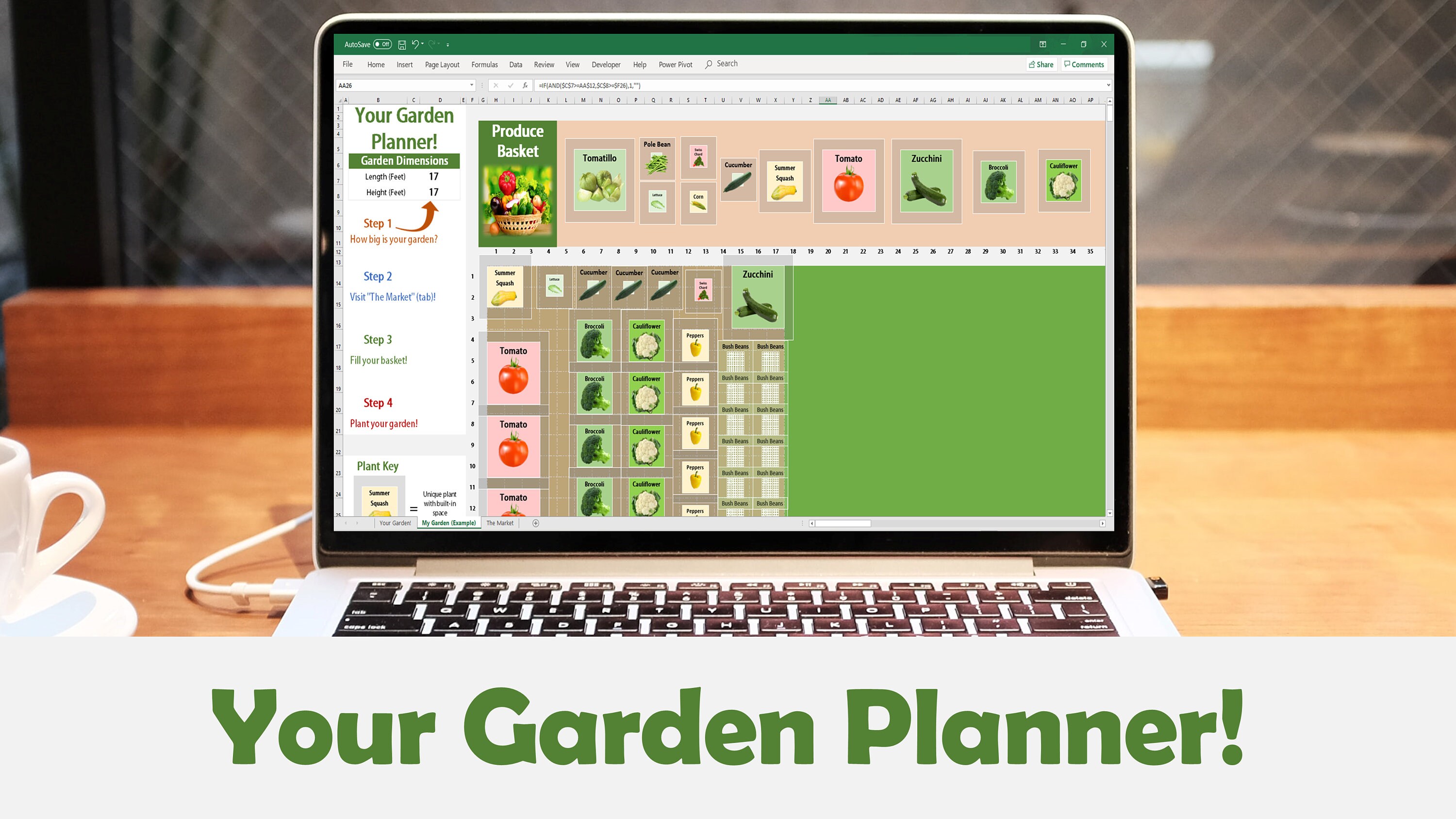 Garden Planner, Garden Spreadsheet, Custom Garden, Garden Build