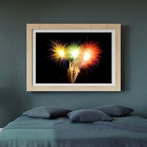 Abstract - Fireworks - Primary Colours - Art Photo