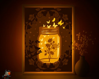 Download Lightbox Template Papercraft Shadowbox Paper By Sweetiegraphics SVG, PNG, EPS, DXF File