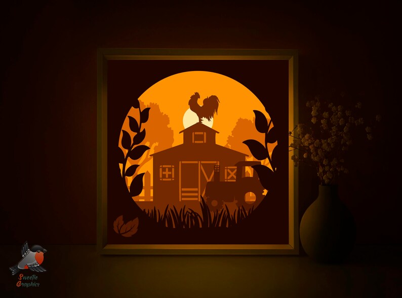 Download Rustic Decor Gift Shadowbox Svg File Country Village Shadow Box Papercut 3d Layer Cock Light Farm House Lightbox Paper Cutting Template Clip Art Art Collectibles Jewellerymilad Com