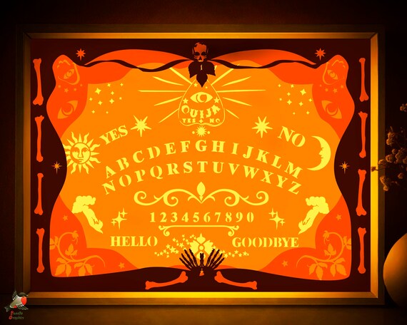 Download Ouija Board Lightbox Template Halloween Gothic Magic Etsy