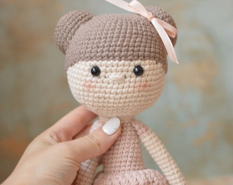 New baby girl gift First baby doll Crochet cute doll New mom baby girl gift 1st birthday gift