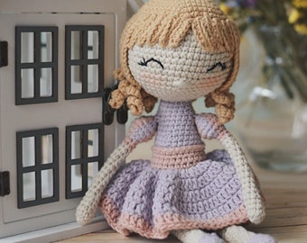 Gift for girl, tooth Fairy Doll, Crochet doll,  Stuffed Tooth Fairy, Crochet princess fairy doll