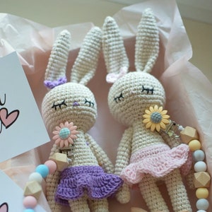 Zwillingshasen Spielzeug, Zwillings-Baby-Geschenkset, Zwillings-Mama-Geschenke, Zwillings-Schwangerschaftsanzeige, Zwillings-Babyparty, Zwillingsmädchen
