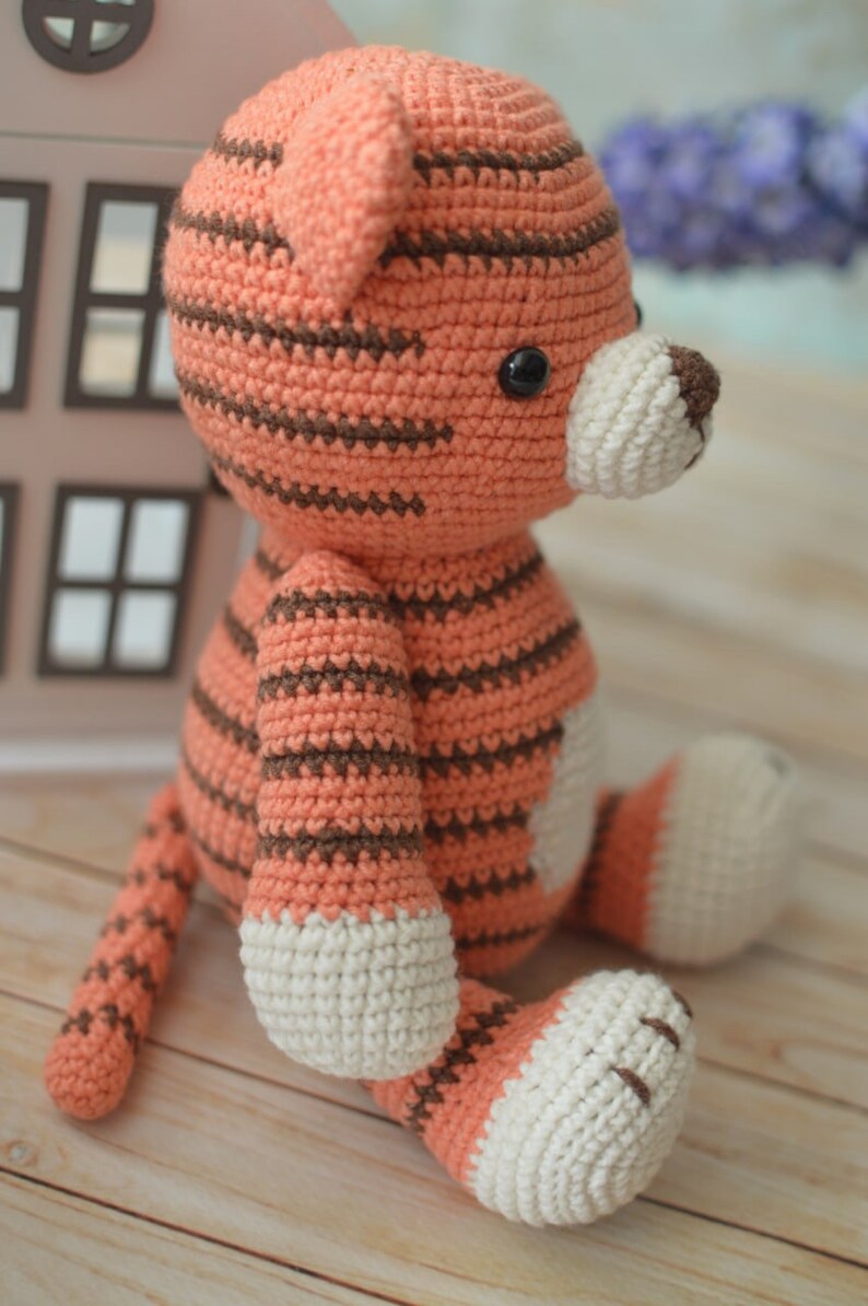 Cute Amigurumi Tiger Toy Handmade Crochet Tiger Special Tiger for Baby Gift Shower image 9