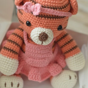 Cute Amigurumi Tiger Toy Handmade Crochet Tiger Special Tiger for Baby Gift Shower image 3