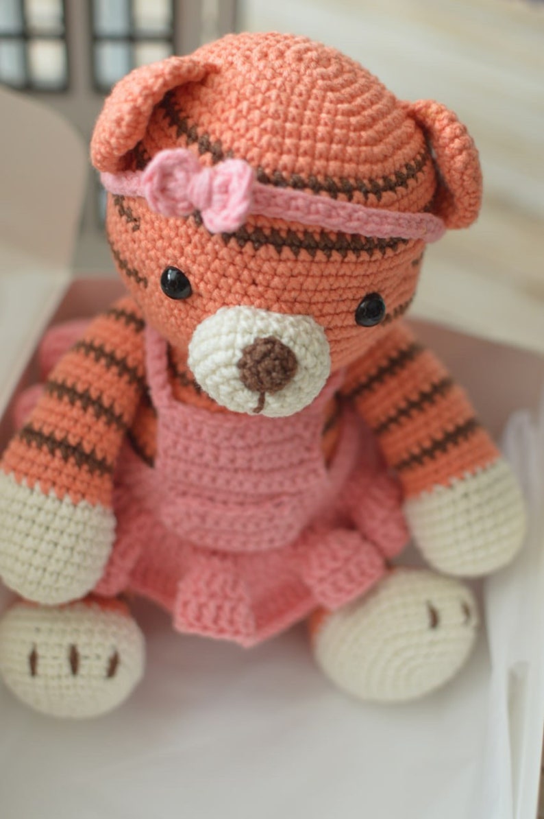 Cute Amigurumi Tiger Toy Handmade Crochet Tiger Special Tiger for Baby Gift Shower image 3