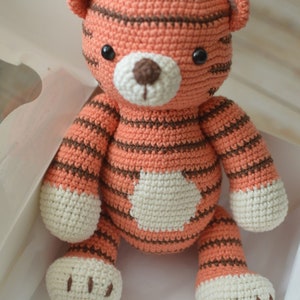 Cute Amigurumi Tiger Toy Handmade Crochet Tiger Special Tiger for Baby Gift Shower image 8