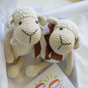 Zwillings-Plüsch-Schafspielzeug, Zwillings-Baby-Geschenkset, Geschenke für Zwillingsmütter, Schwangerschaftsanzeige für Zwillinge, Zwillings-Babyparty, Zwillingsmädchen, Zwillingsmädchen und -junge
