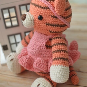 Cute Amigurumi Tiger Toy Handmade Crochet Tiger Special Tiger for Baby Gift Shower image 5