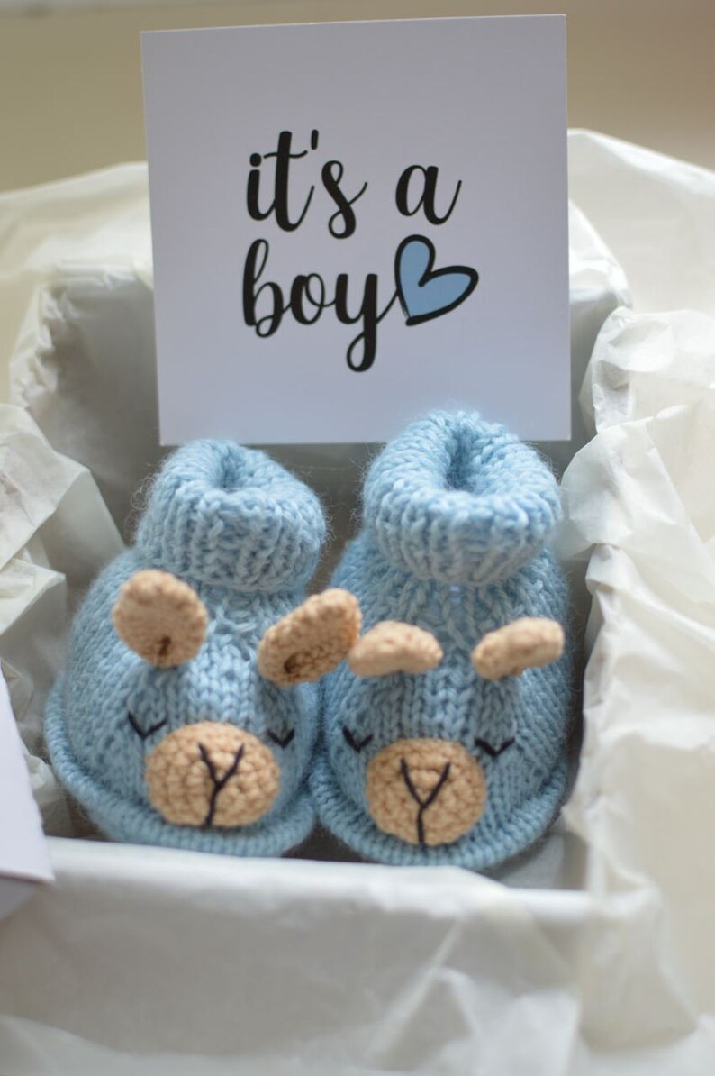 Unique pregnancy gift box for mom to be baby boy girl shower Gender reveal gift llama booties Congratulations pregnancy gift for new mom image 9