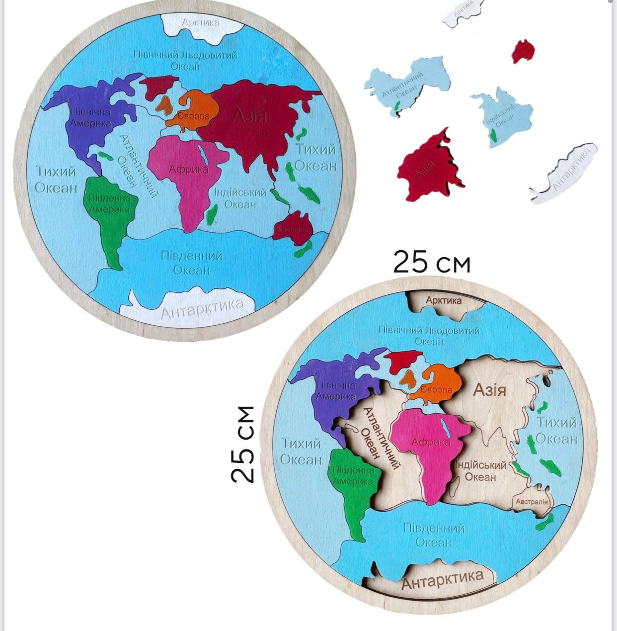 子供向け木製世界地図パズル – モンテッソーリ学習玩具、教育的な地理