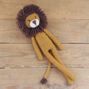 Crocheted Lion, Stuffed Animals, Savannah Lion, Home Decor, Birthday Gift, Newborn gift