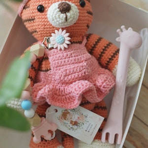 Cute Amigurumi Tiger Toy Handmade Crochet Tiger Special Tiger for Baby Gift Shower image 6