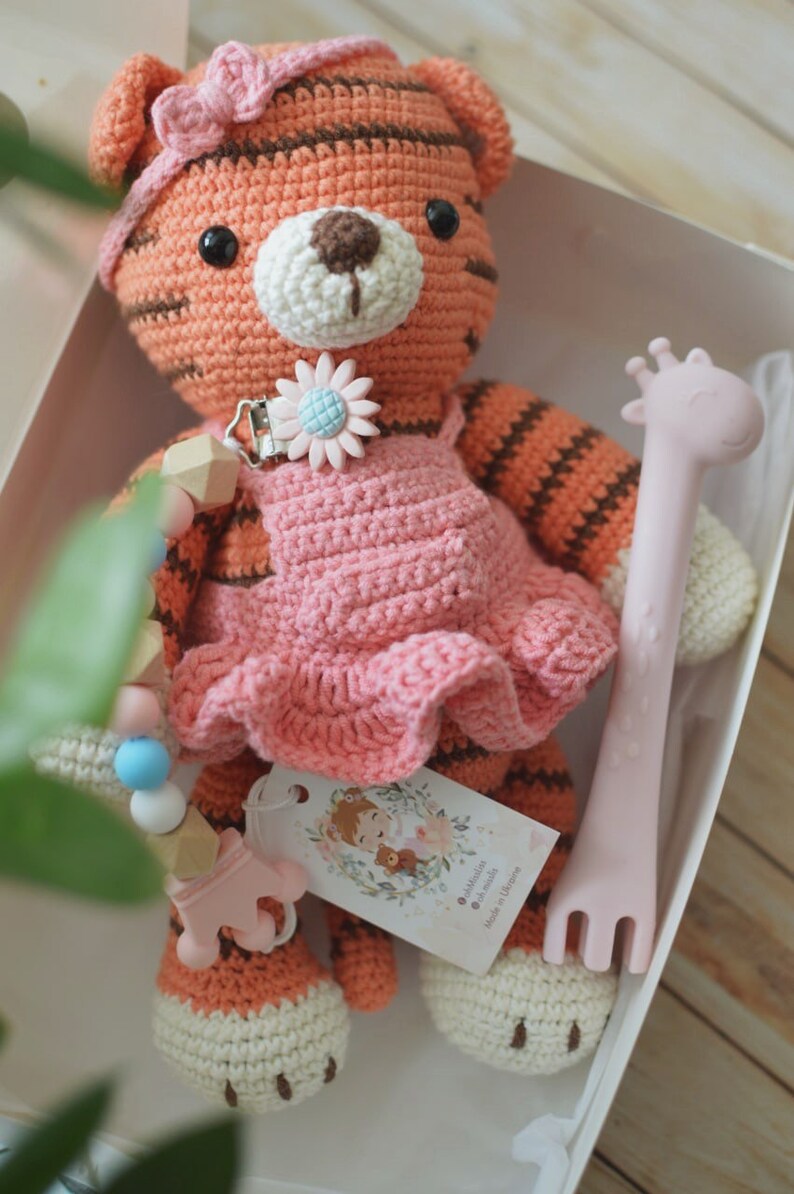 Cute Amigurumi Tiger Toy Handmade Crochet Tiger Special Tiger for Baby Gift Shower image 6