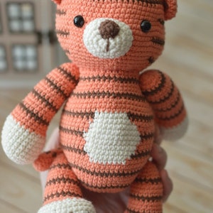 Cute Amigurumi Tiger Toy Handmade Crochet Tiger Special Tiger for Baby Gift Shower image 10