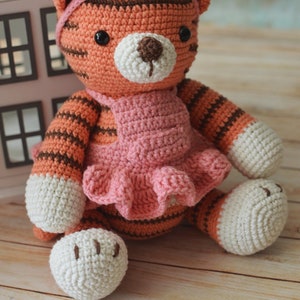 Cute Amigurumi Tiger Toy Handmade Crochet Tiger Special Tiger for Baby Gift Shower image 4