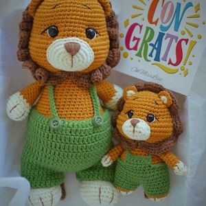 Big Brother Gift Little Brother Gift Sibling Gift Brother Gift Baby Boy Nursery Birthday Gift Newborn Crocheted Savannah Lion