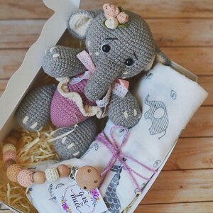 Einzigartige Schwangerschafts-Geschenkbox für werdende Mütter, süßer Elefanten-Tier, Geschenk für neue Mütter, Babyparty-Geschenk, Glückwunschkorb für Neugeborene, werdende Eltern
