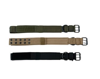 1.5" Tactical Dog Collar for Removable Hook & Loop Loyalty Tape Patches